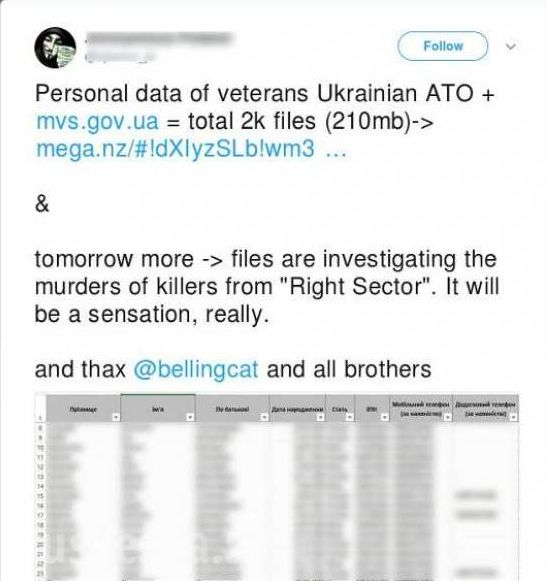 Украинские хакеры передали российским спецслужбам полный список участников «АТО»