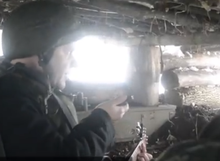 Песня "Звонок в АТО" в окопах Донбасса
