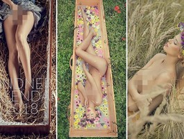 Бюро ритуальных услуг для рекламы уложило в свои гробы голых моделей