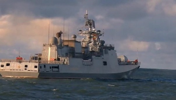 Андреевский флаг подняли на новейшем российском фрегате