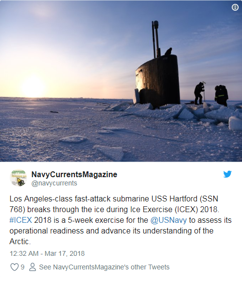 Гордость ВМС США застряла во льдах Арктики во время учебных стрельб по «России»