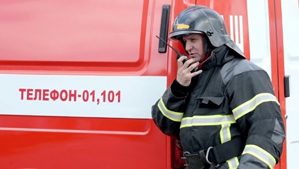 В Кемеровской области загорелся автобус, перевозивший детей