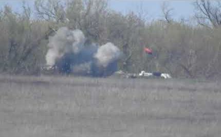 Прямое попадание ПТУР по блиндажу ПСов