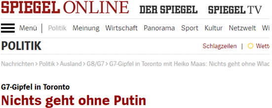 Без Путина у G7 ничего не выйдет: в Германии предлагают «семерку» превратить в «восьмерку»