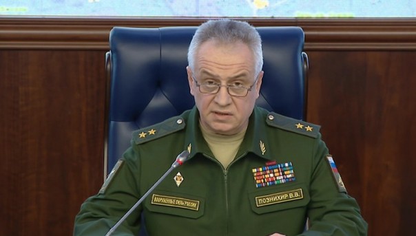 Брифинг первого заместителя начальника ГОУ ГШ ВС РФ генерал-лейтенанта В.Познихира (11.04.2018)