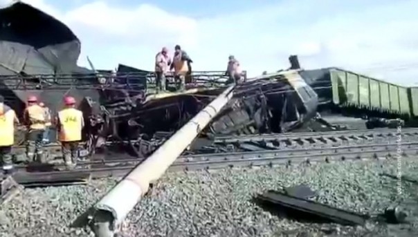 В Новосибирской области столкнулись два товарняка