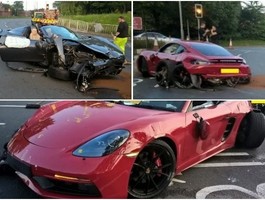 Два мажора разбили Ferrari и Porshe за 300 млн, а затем сбежали с места ДТП