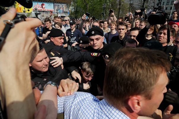 На акции в Москве задержали Алексея Навального