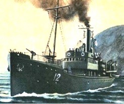 Советский траулер против трех немецких эсминцев