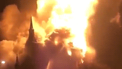 Апокалиптические кадры. В США церковь сгорела дотла после удара молнии