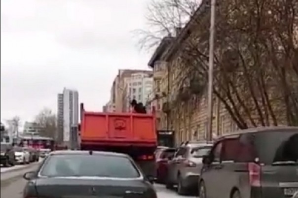 Работники года: дорожники, метающие песок на машины, стали героями соцсетей