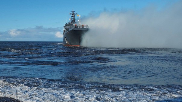 "Загорелся" большой противолодочный корабль «Вице-адмирал Кулаков»