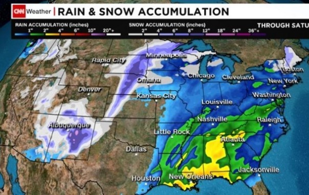 В США выросло число жертв снежного шторма