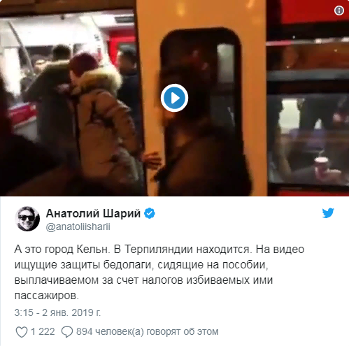 "Кёльн, Терпиляндия": В Сети высмеяли немцев, беспомощно сносящих побои мигрантов в метро