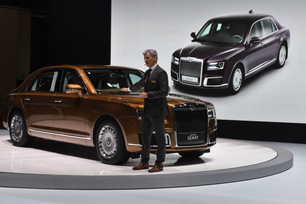 "Русское золото". Седан Aurus Senat показали в Женеве
