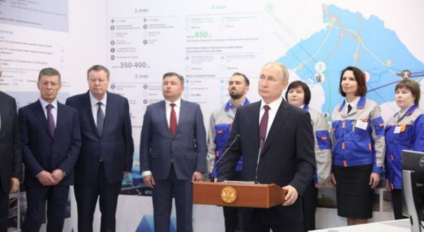 Путин дал старт работе Балаклавской и Таврической ТЭС в Крыму