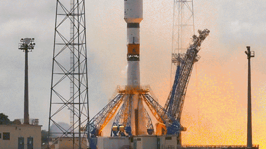 С космодрома Куру стартовала российская ракета-носитель «Союз-СТ»