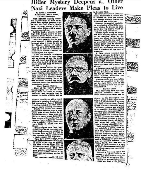 США ожидали бегства Гитлера из Европы в Аргентину на подлодке