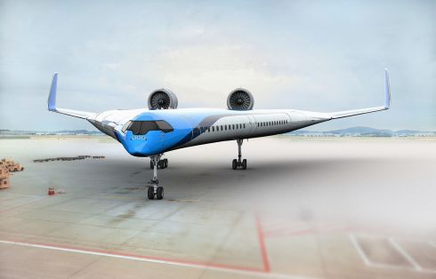 KLM показала проект V-образного самолёта с креслами в крыльях