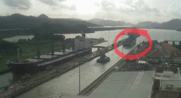 Фрегат "Адмирал флота Советского Союза Горшков" проекта 22350 впервые прошел Панамский канал