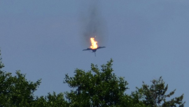 На месте падения немецкого истребителя обнаружено тело