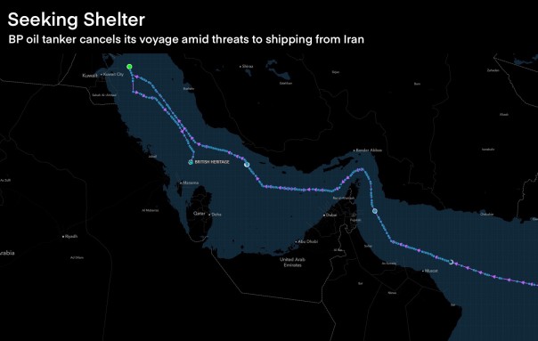 Британский танкер-миллионик скрывается от мести Ирана в саудовских водах, разорвав контракт