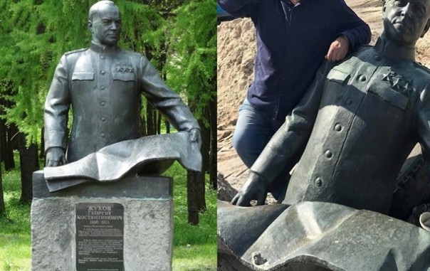 В Киевской области демонтировали бюст Жукова