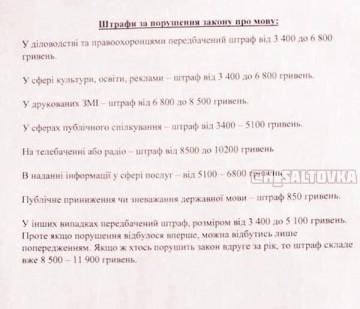Украинским учителям начали раздавать памятки о штрафах за разговоры на родном языке
