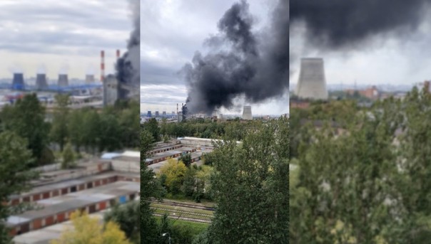 У подмосковной ТЭЦ вспыхнул сильный пожар