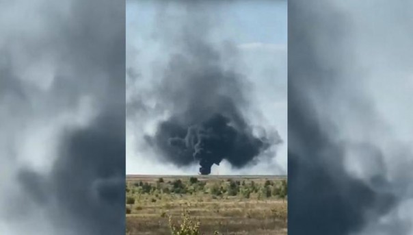 Вертолет Ми-8 загорелся после жесткой посадки под Саратовом (Видео)