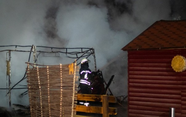 В киевском кафе произошел пожар и взрыв