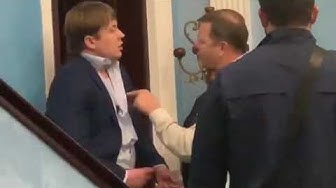 Драка боевой курицы Ляшко и Геруса в аэропорту Борисполь из-за электроэнергии из России