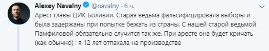 Навальный оказался сексистом: блогер жестко оскорбил Памфилову в Twitter