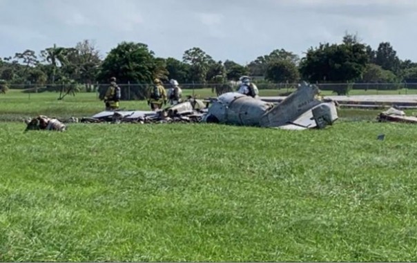 В США на авиашоу разбился военный самолет