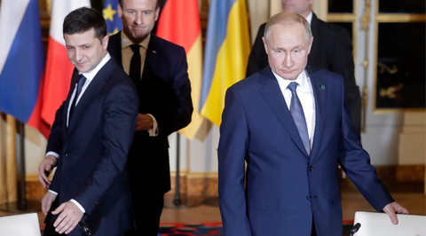 Путин заявил, что доволен встречей с Зеленским