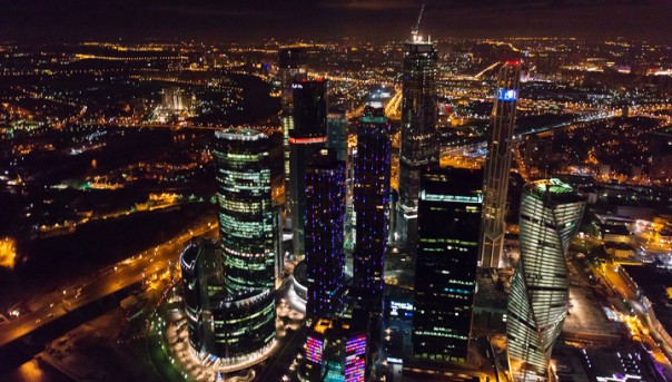 Часть конструкций упала с башни "Око" комплекса "Москва-сити"