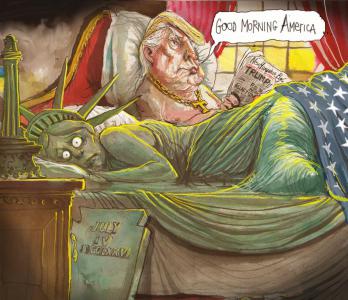 Да и вообще Трамп... (Дальше неразборчиво)