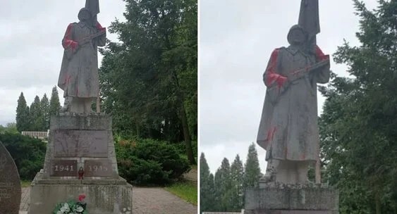 В Литве под плач о депортациях осквернили памятник советскому солдату