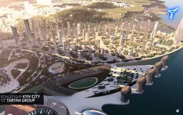 Завидуем молча, гусары! Киевские фантазёры представили проект Kyiv-City... Москва-сити нервно курит в сторонке