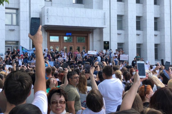 "Стихийный протест" в Хабаровском крае
