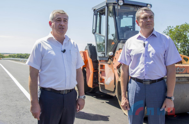 Глава ЛНР посетил Штеровский мост, заново отстроенный после подрыва украинскими диверсантами