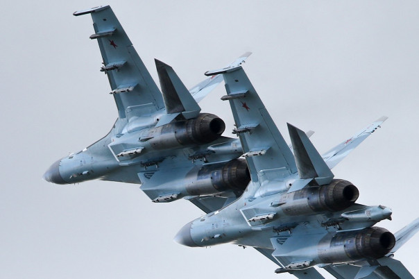 Минобороны показало видео воздушного боя истребителей Су-35С