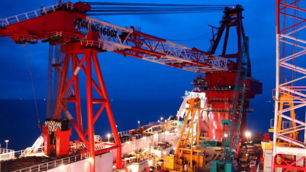 "Фортуна" с сопровождением появилась в месте достройки "Северного потока-2"