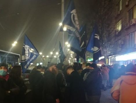 В Киеве националисты протестуют под посольством Израиля