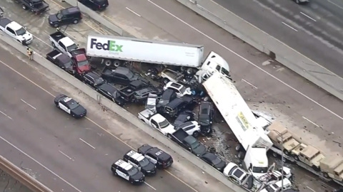 Столкновение ста автомобилей в Техасе: пять жертв и десятки пострадавших