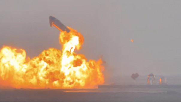 Прототип корабля Starship взорвался после посадки в Техасе