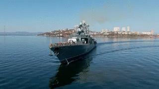 Фрегат "Маршал Шапошников" выполнил пуск крылатой ракеты "Калибр" из акватории Японского моря.