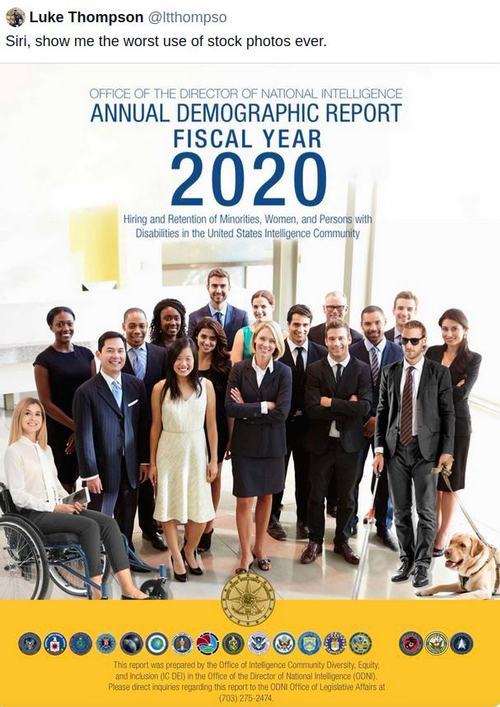 Нацразведку США высмеяли за отредактированное в угоду инклюзивной кадровой политике фото сотрудников