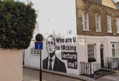 В Лондоне появилось граффити с Лавровым и его эпохальной фразой