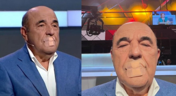 Рабинович провёл эфир с заклеенным ртом, а под занавес сообщил, почему коррупция на Украине непобедима